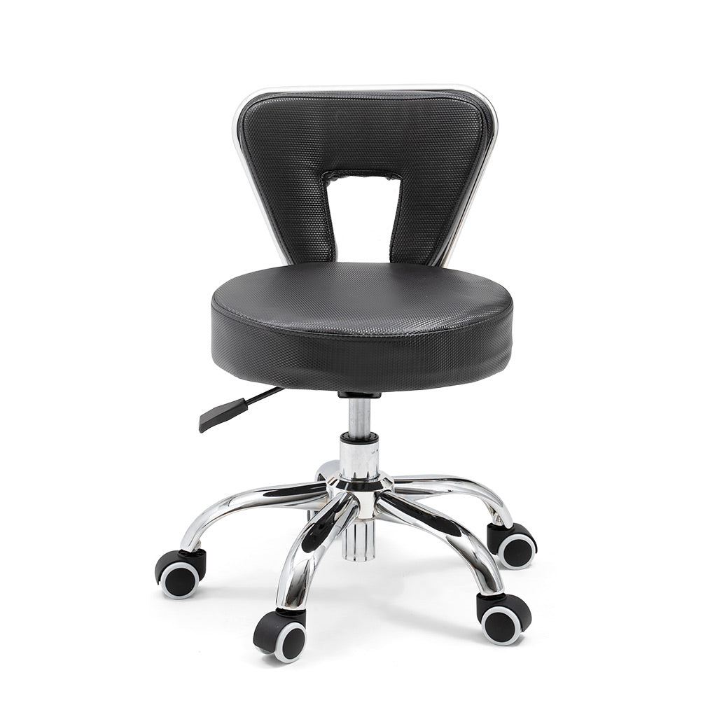 Pedicure Stool 12 Carbon Fiber - Black