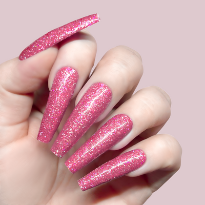 Kiara Sky Platinum FX Glitter Gel - GFX211 HOTTER PINK