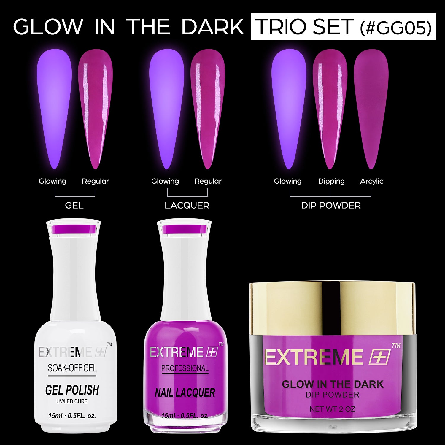 EXTREME+ 3 in 1 Combo Set - Glow in the Dark - #05