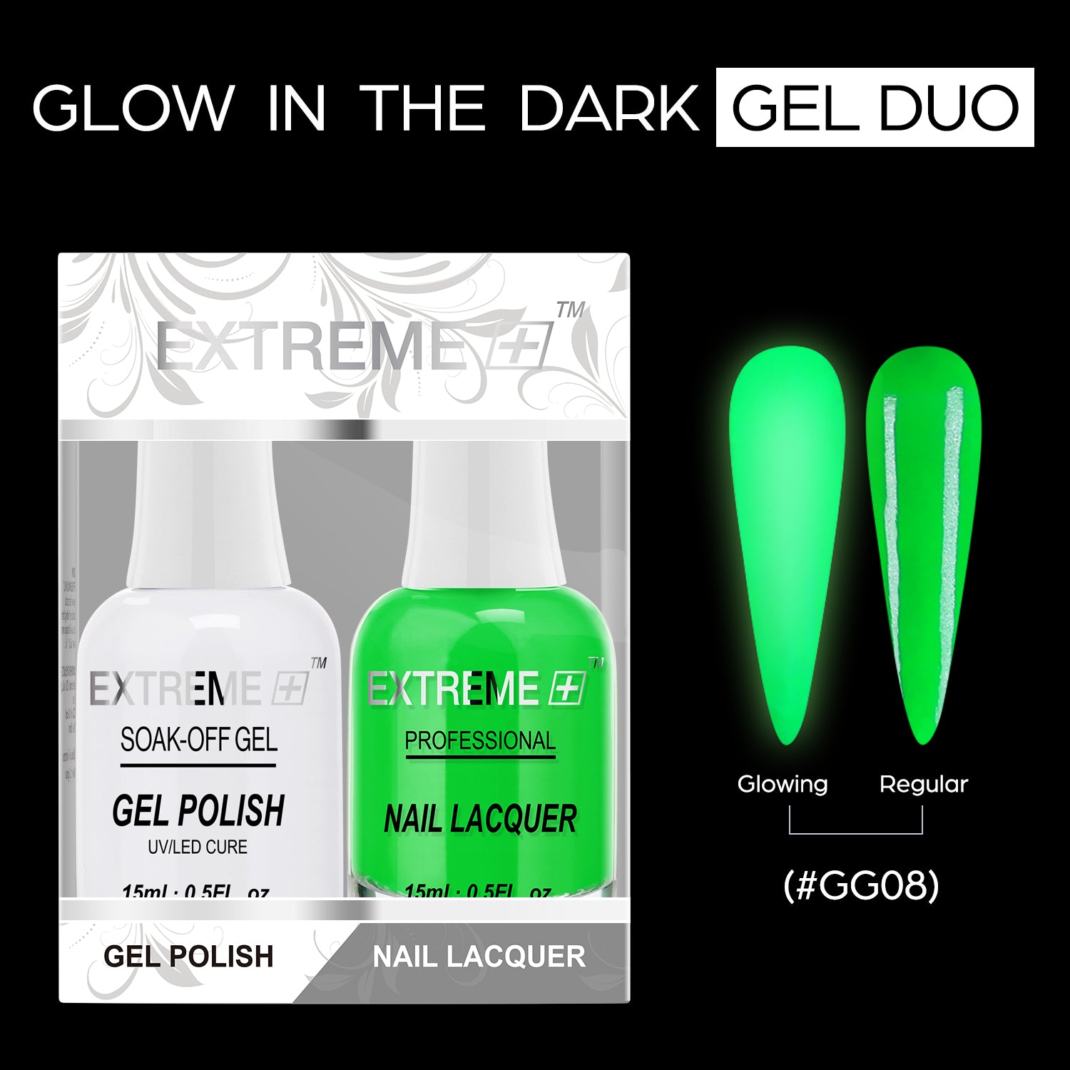 EXTREME+ Glow in the Dark Gel Matching Lacquer - #008