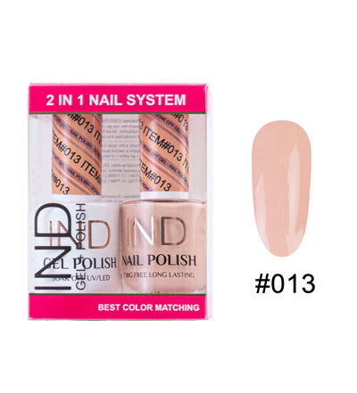 IND Nail Polish Gel & Matching Lacquer Set - #13