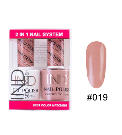 IND Nail Polish Gel & Matching Lacquer Set - #19