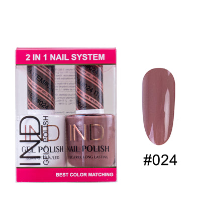 IND Nail Polish Gel & Matching Lacquer Set - #24