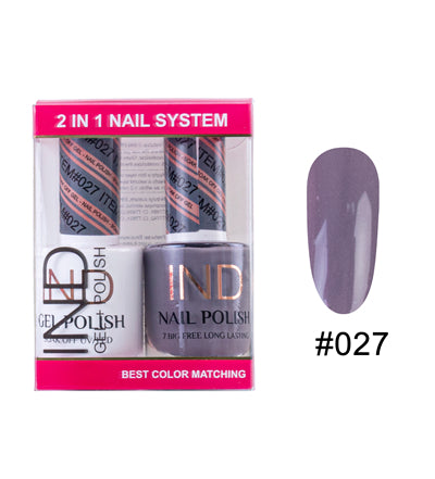 IND Nail Polish Gel & Matching Lacquer Set - #27