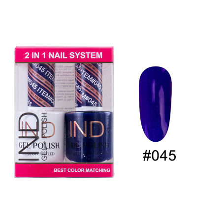 IND Nail Polish Gel & Matching Lacquer Set - #45