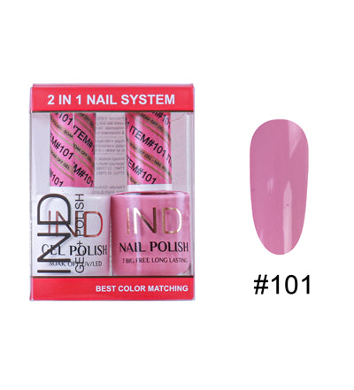 IND Nail Polish Gel & Matching Lacquer Set - #101