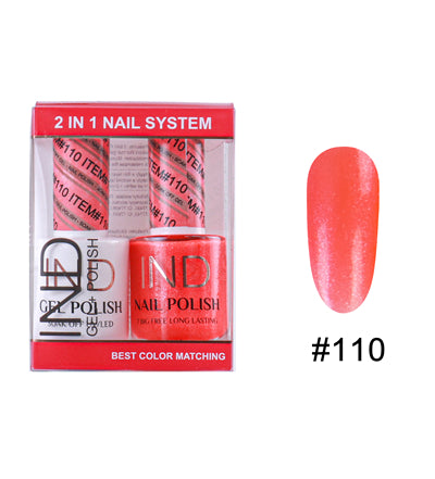 IND Nail Polish Gel & Matching Lacquer Set - #110