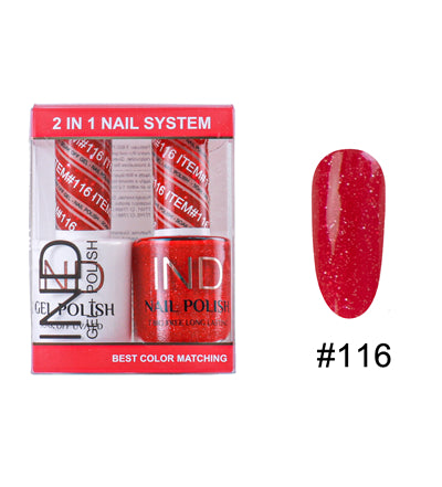 IND Nail Polish Gel & Matching Lacquer Set - #116