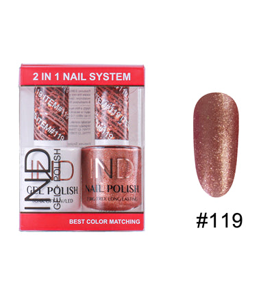 IND Nail Polish Gel & Matching Lacquer Set - #119