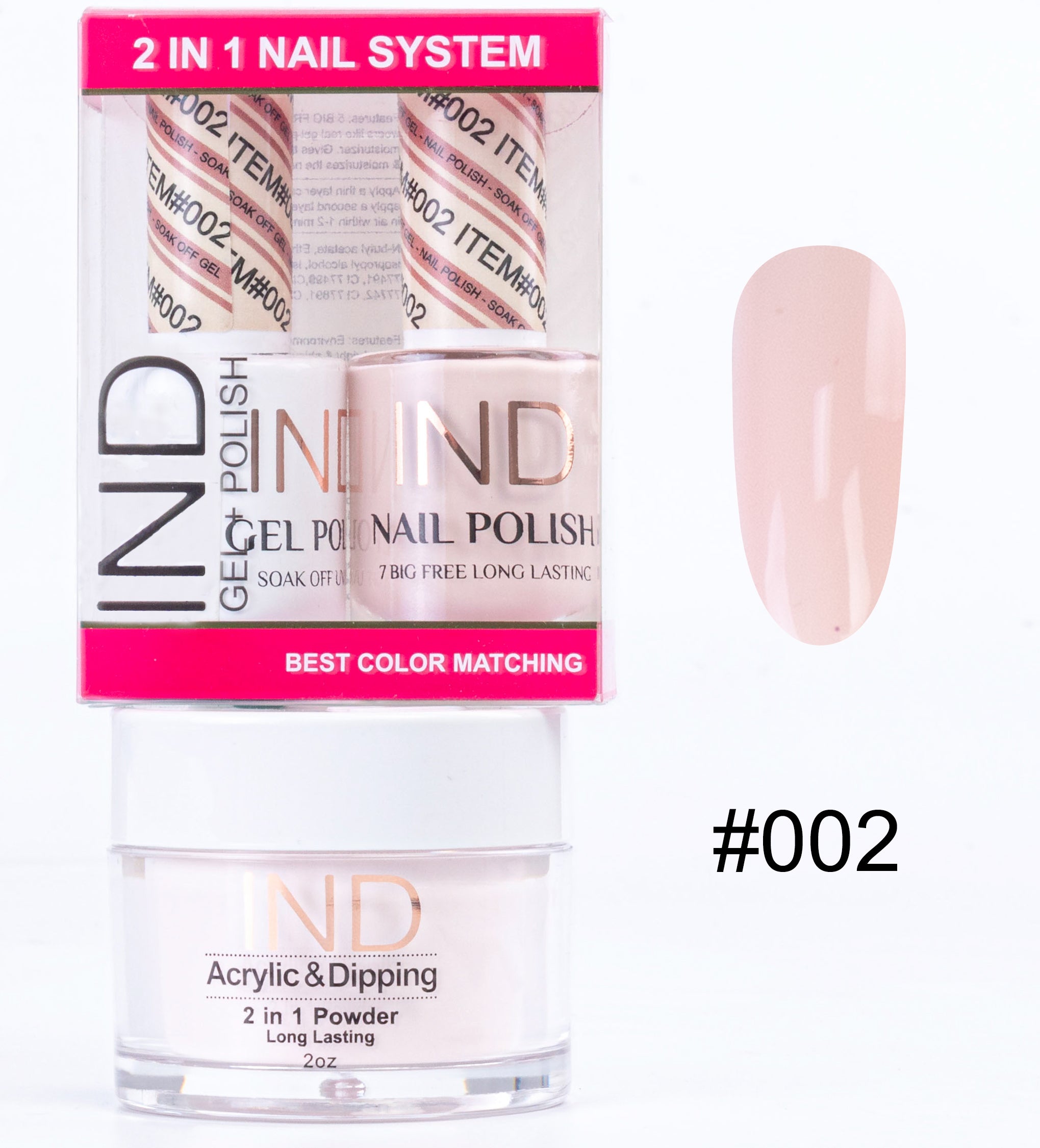 IND 3 IN 1 Combo Gel +Lacquer+dipping powder - #02