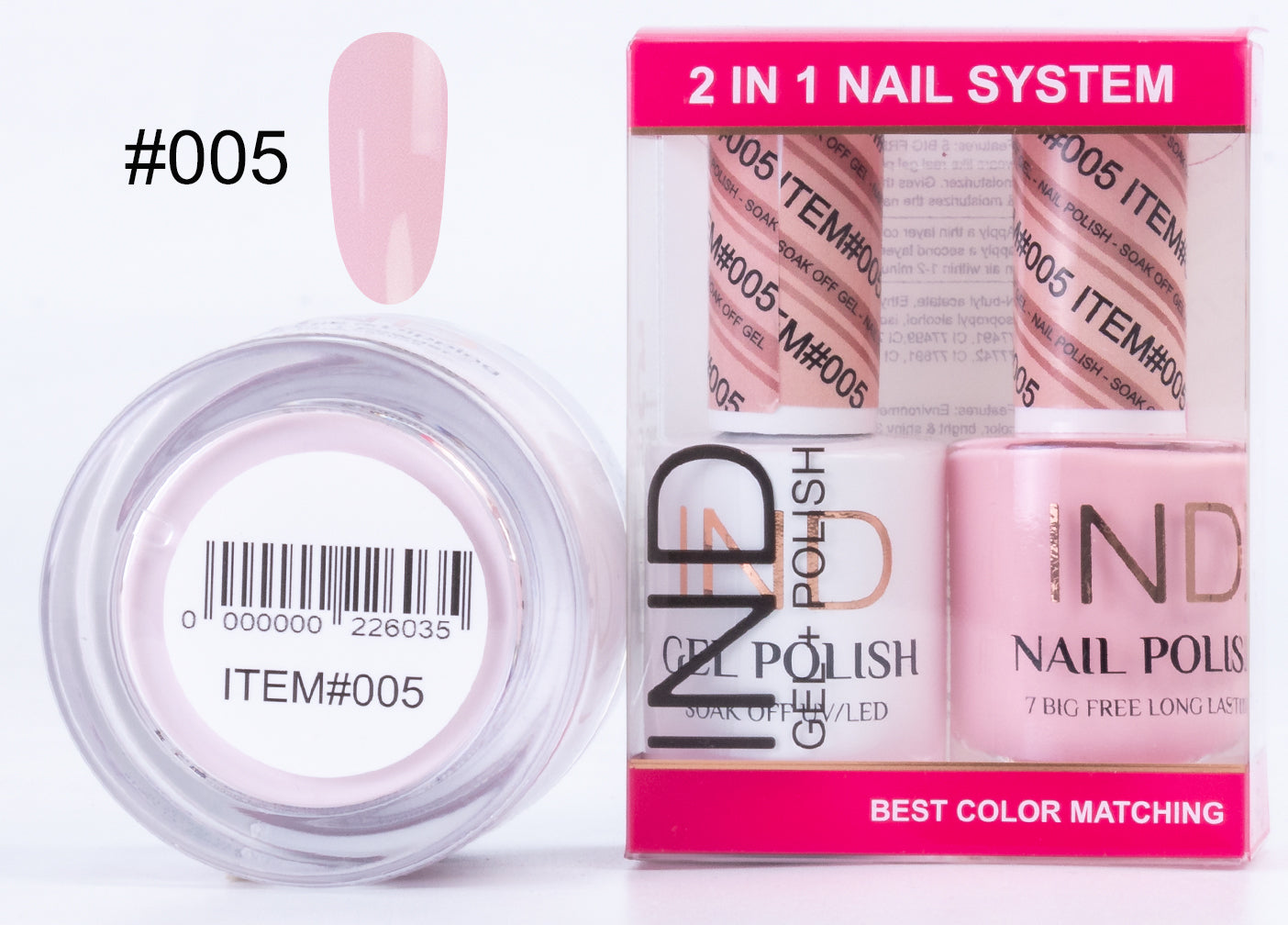 IND Combo 3 TRONG 1 Gel + Sơn mài + Phấn phủ - #05