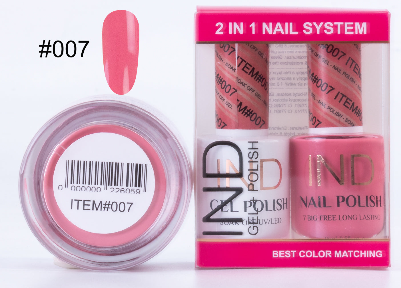 IND 3 IN 1 Combo Gel +Lacquer+dipping powder - #07