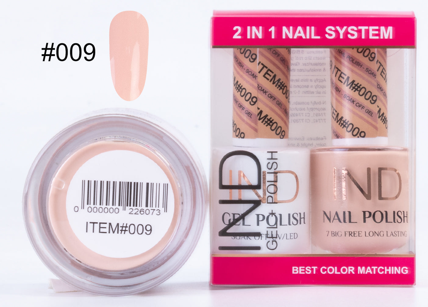 Combo IND 3 IN 1 Gel + Sơn mài + Phấn phủ - #09