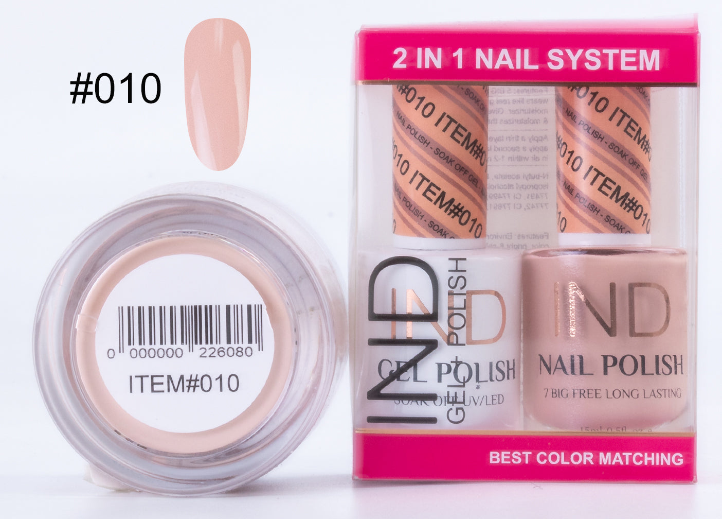 Combo IND 3 TRONG 1 Gel + Sơn mài + Phấn phủ - #10