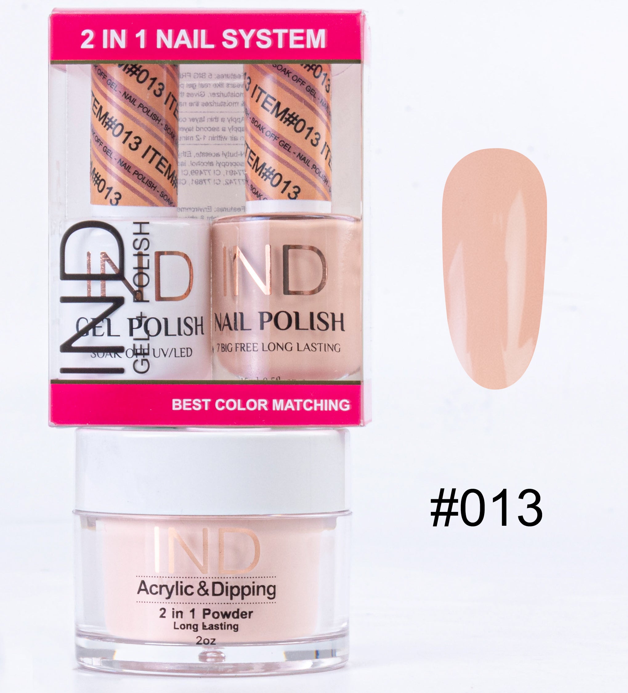 IND 3 IN 1 Combo Gel +Lacquer+dipping powder - #13