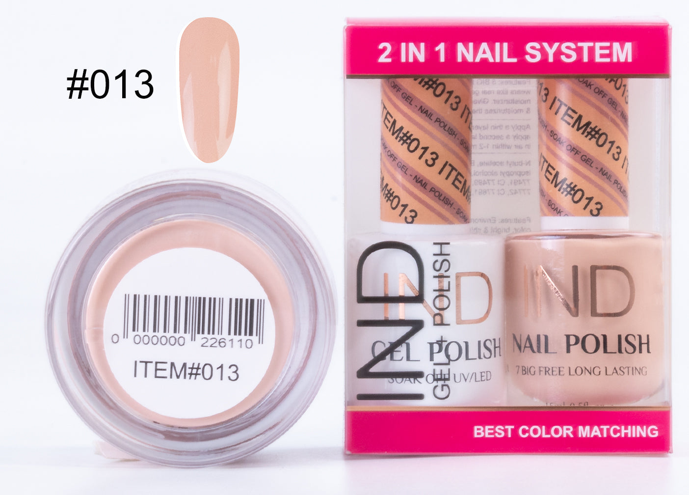 Combo IND 3 TRONG 1 Gel + Sơn mài + Phấn phủ - #13