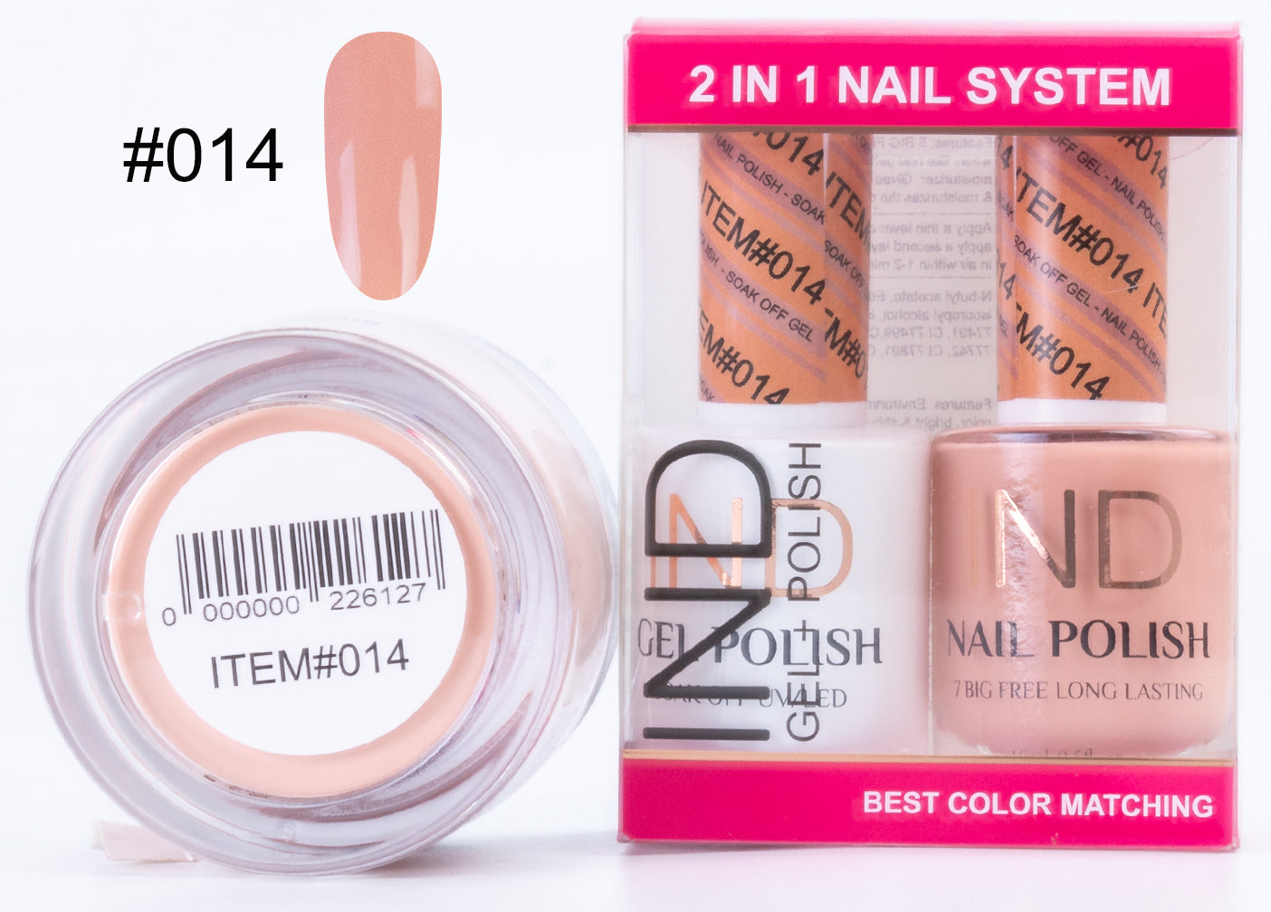 IND 3 IN 1 Combo Gel +Lacquer+dipping powder - #14