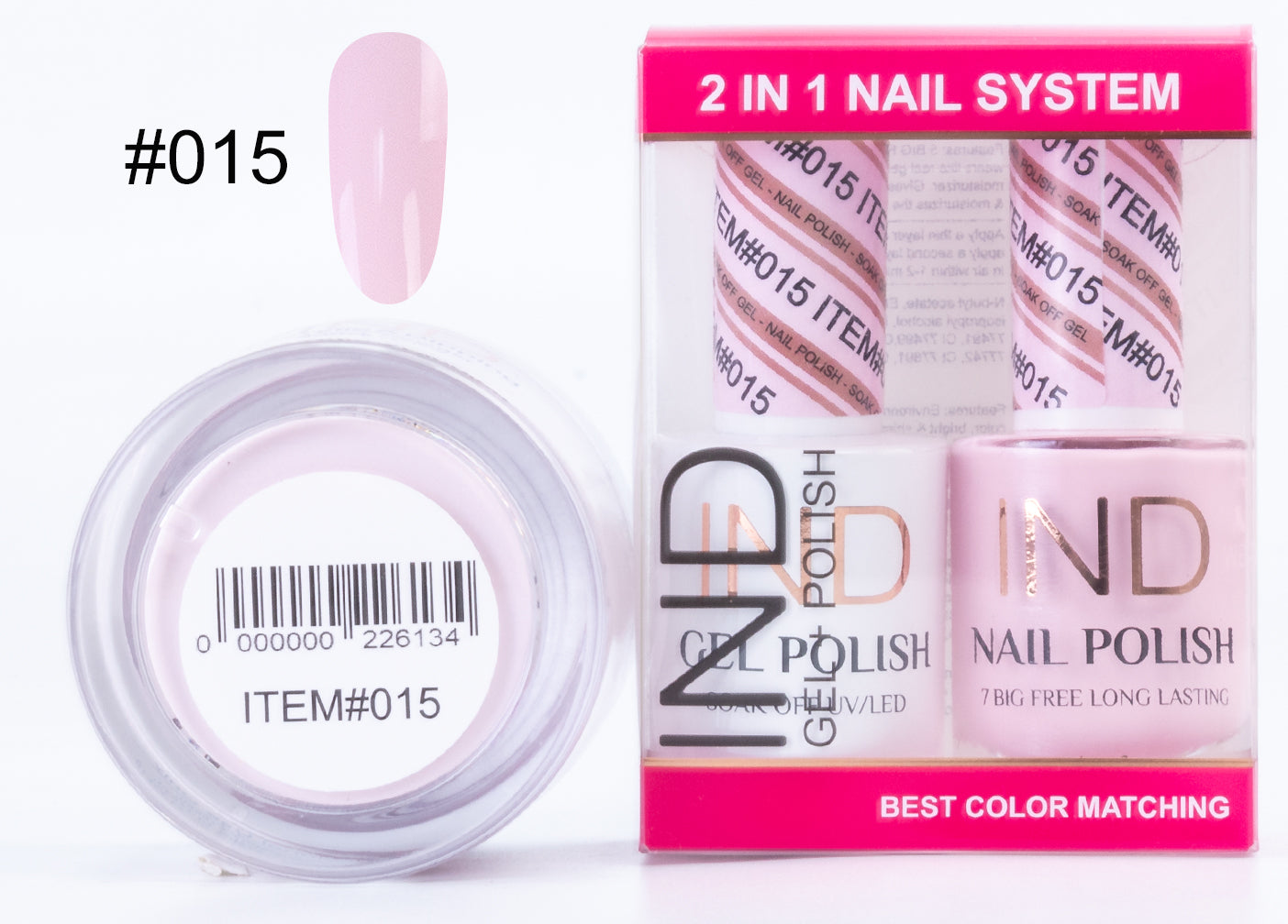 Combo IND 3 IN 1 Gel + Sơn mài + Phấn phủ - #15