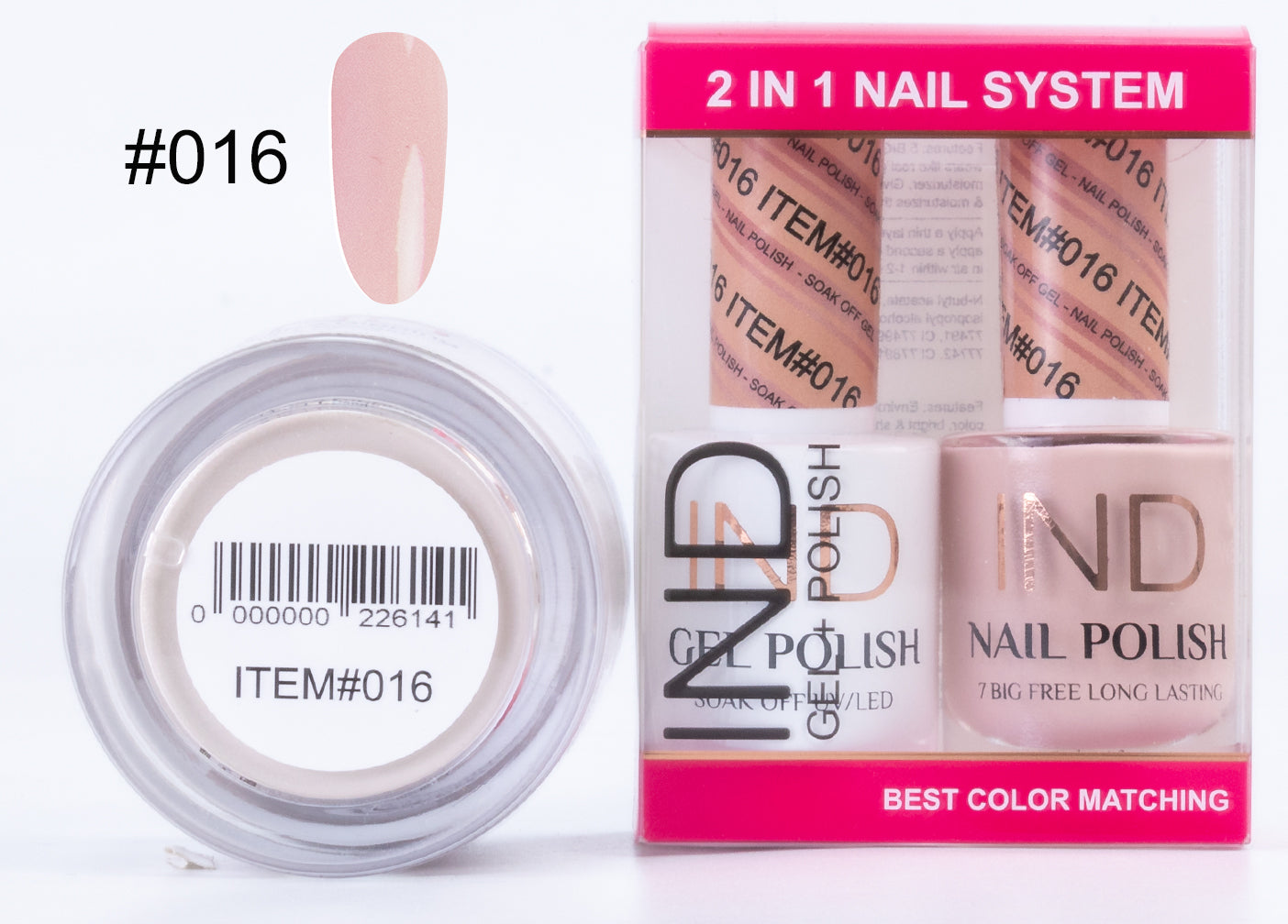 IND 3 IN 1 Combo Gel +Lacquer+dipping powder - #16