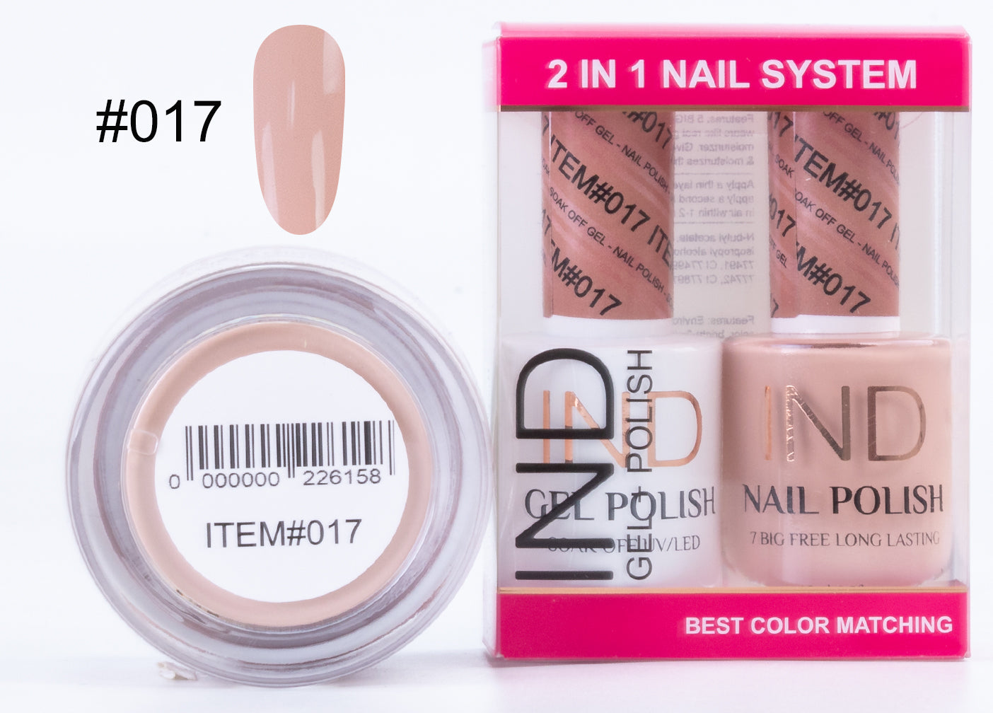 Combo IND 3 IN 1 Gel + Sơn mài + Phấn phủ - #17