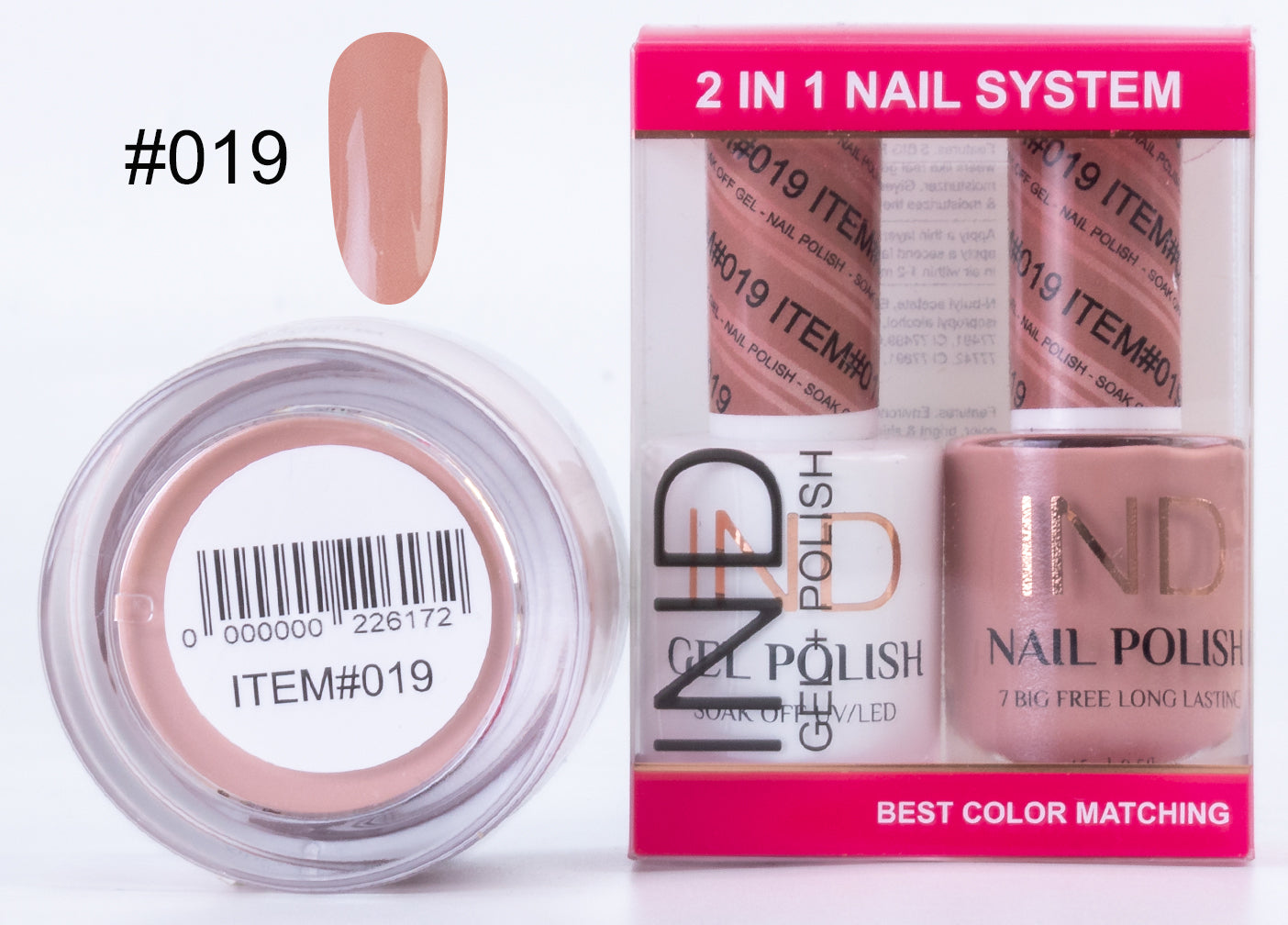 IND 3 IN 1 Combo Gel +Lacquer+dipping powder - #19