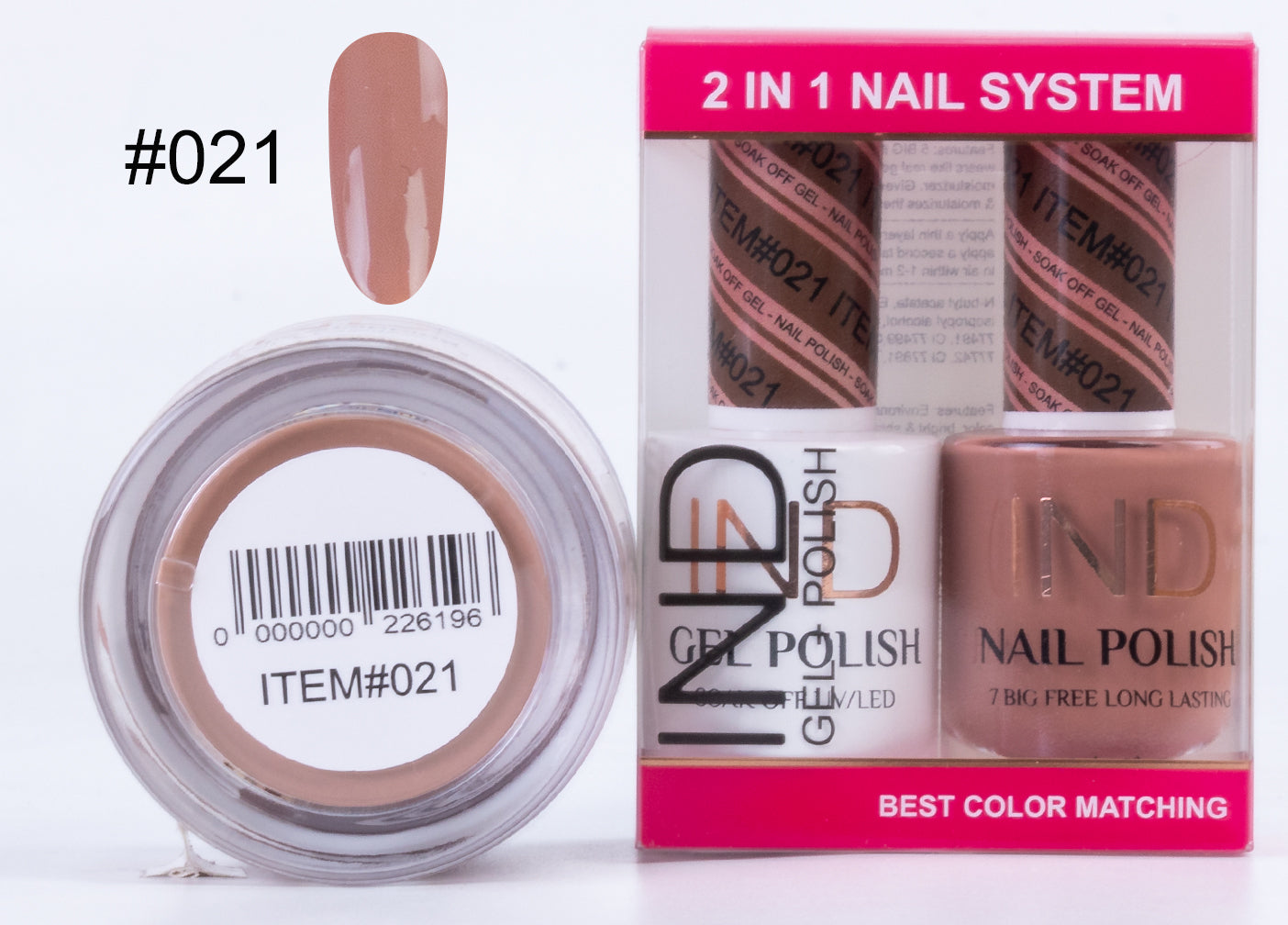 Combo IND 3 TRONG 1 Gel + Sơn mài + Phấn phủ - #21