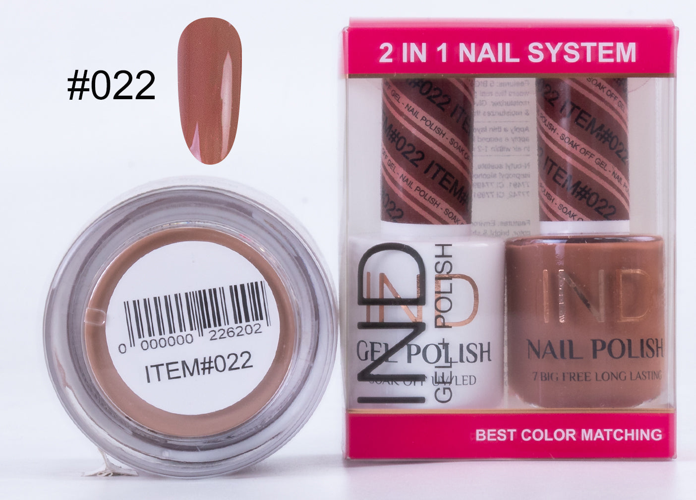 IND 3 IN 1 Combo Gel +Lacquer+dipping powder - #22