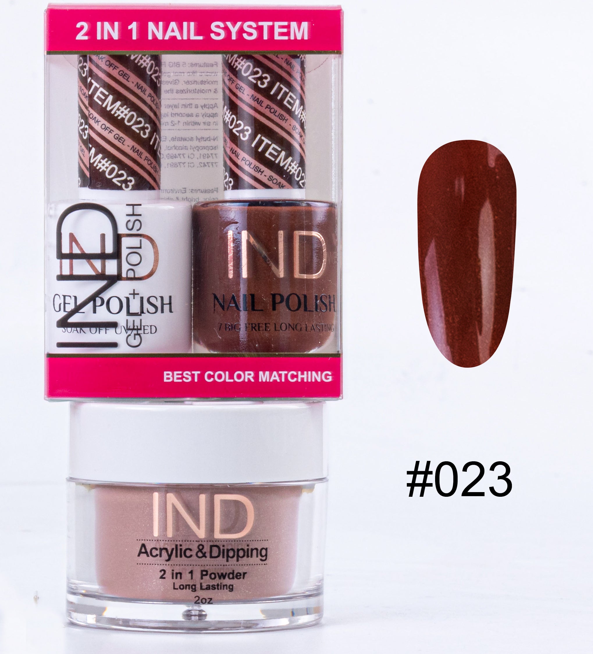 IND 3 IN 1 Combo Gel +Lacquer+dipping powder - #23