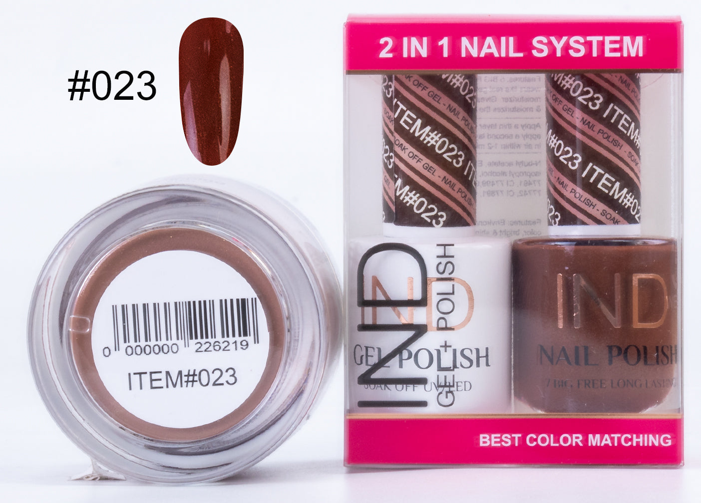 Combo IND 3 TRONG 1 Gel + Sơn mài + Phấn phủ - #23