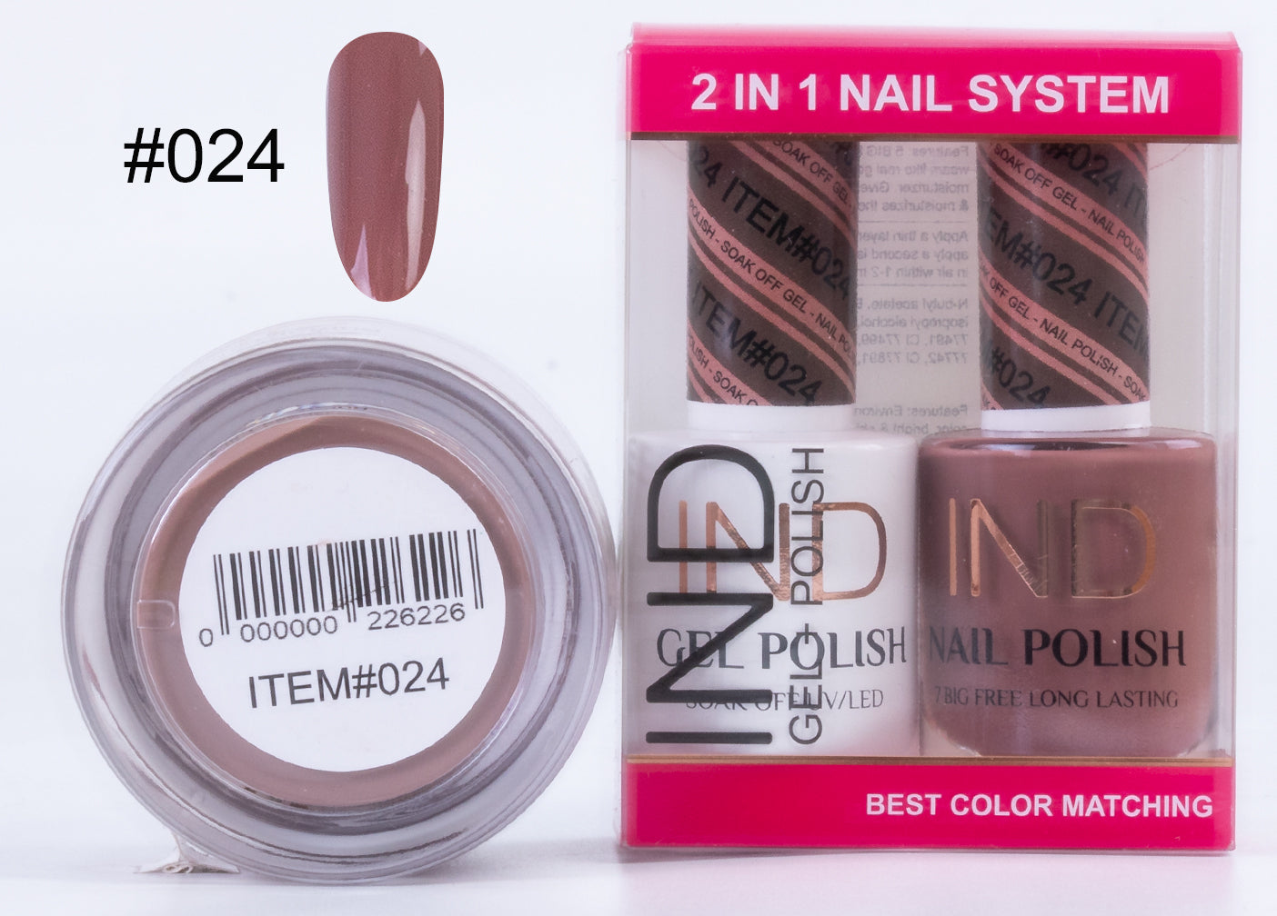 IND 3 IN 1 Combo Gel +Lacquer+dipping powder - #24