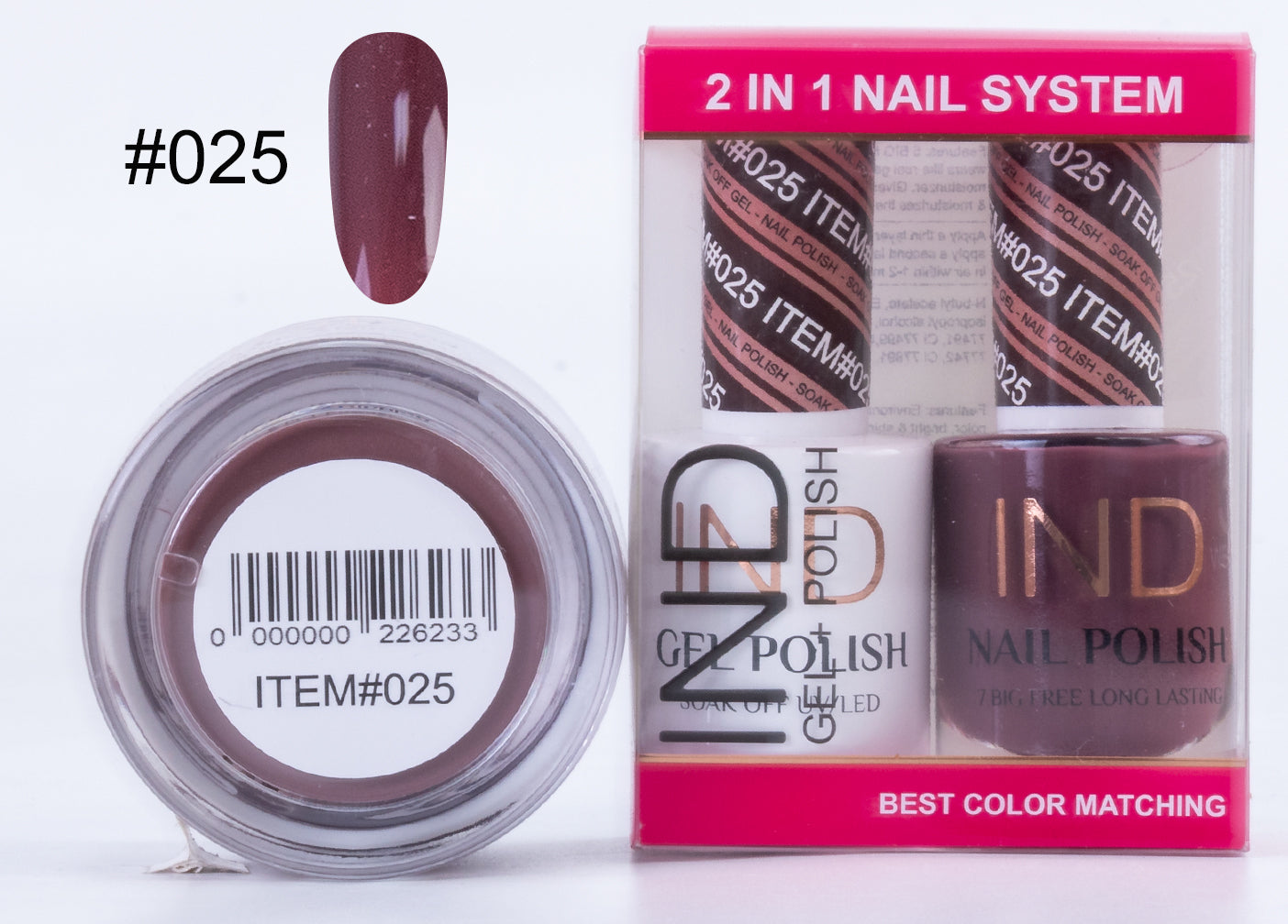 IND 3 IN 1 Combo Gel +Lacquer+dipping powder - #25