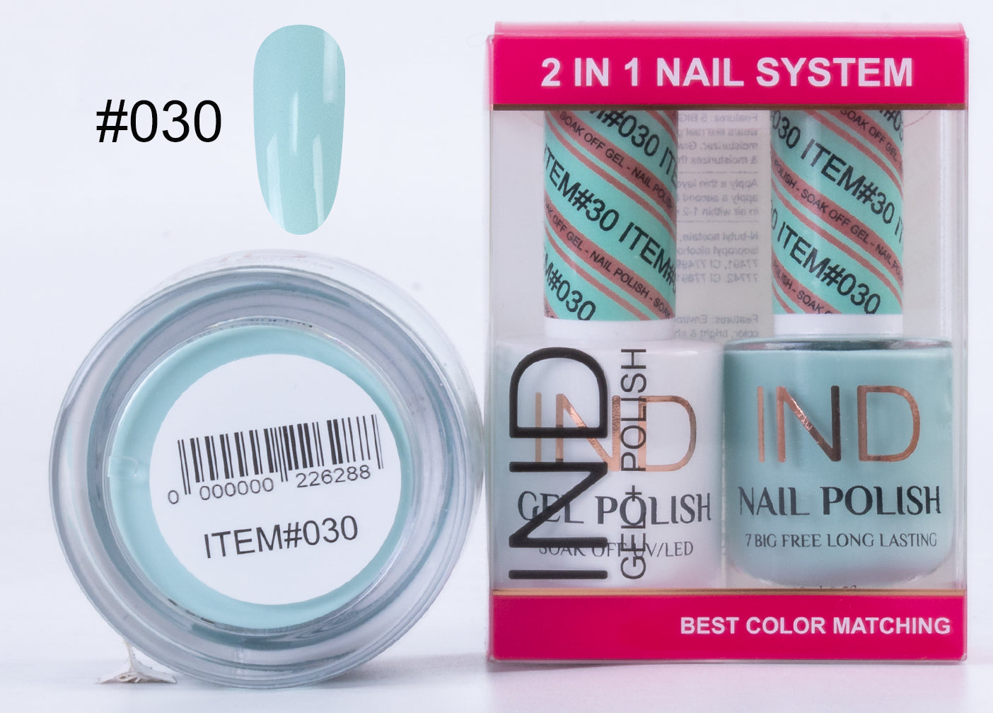 Combo IND 3 TRONG 1 Gel + Sơn mài + Phấn phủ - #30