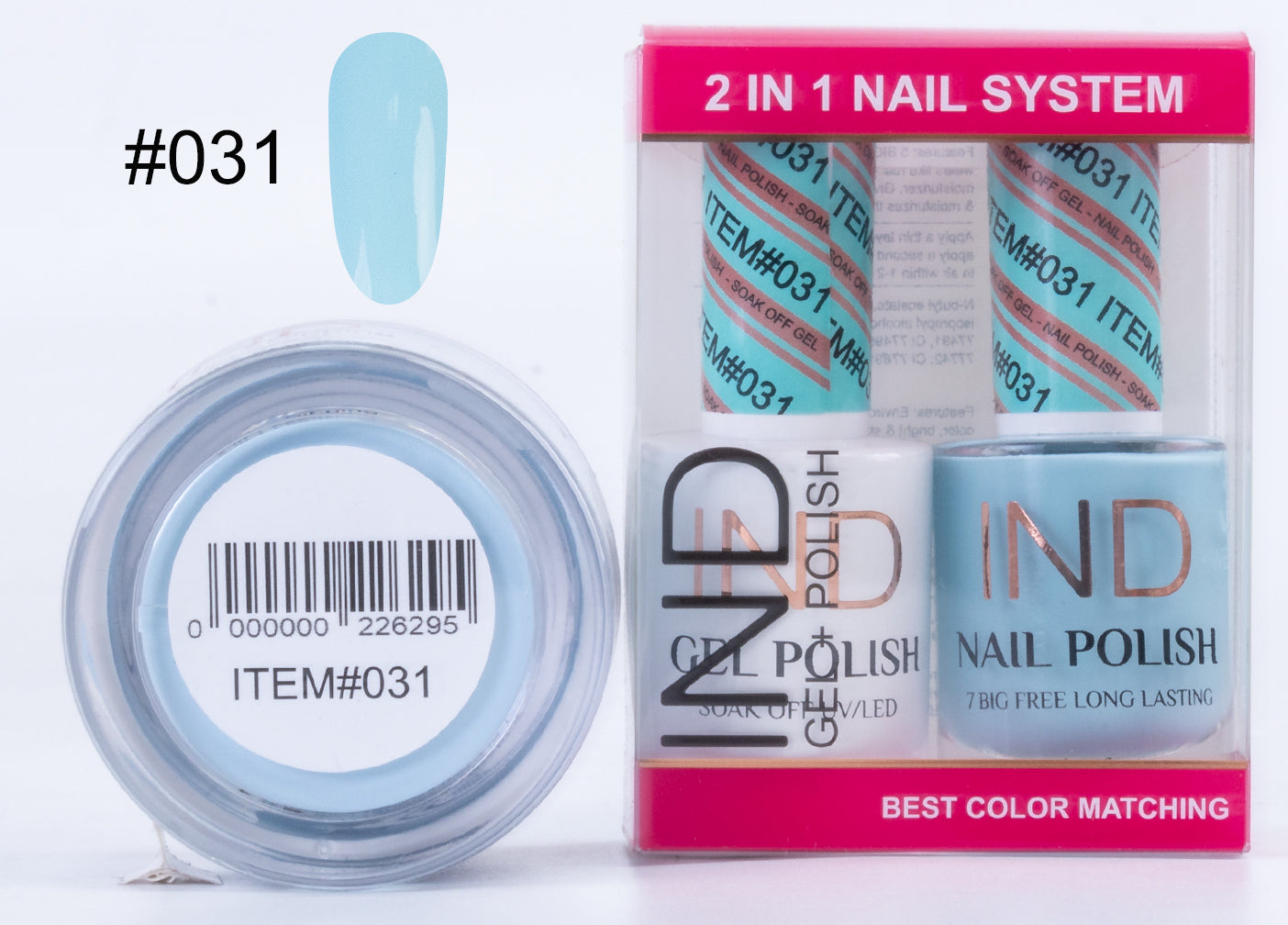 Combo IND 3 TRONG 1 Gel + Sơn mài + Phấn phủ - #31