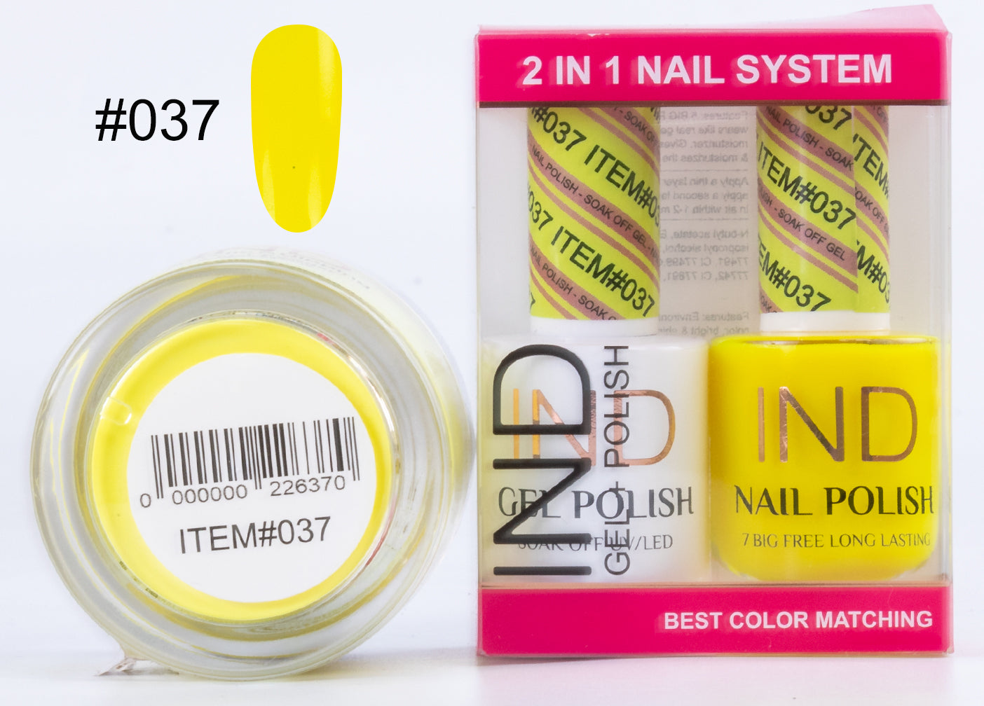 Combo IND 3 TRONG 1 Gel + Sơn mài + Phấn phủ - #37