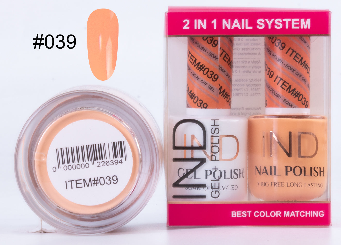 IND 3 IN 1 Combo Gel +Lacquer+dipping powder - #39