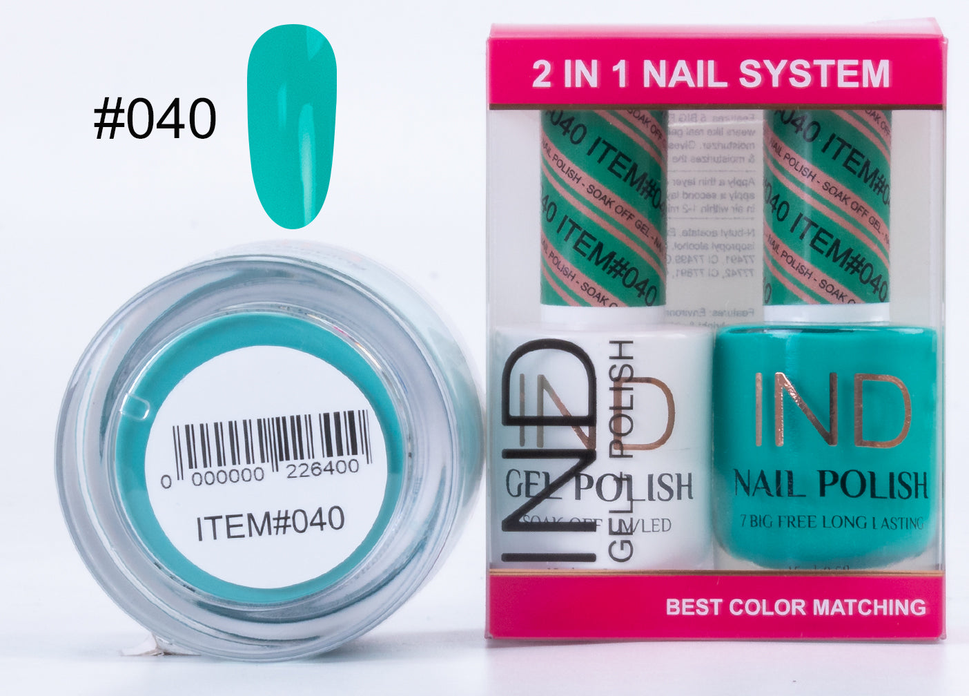 Combo IND 3 TRONG 1 Gel + Sơn mài + Phấn phủ - #40