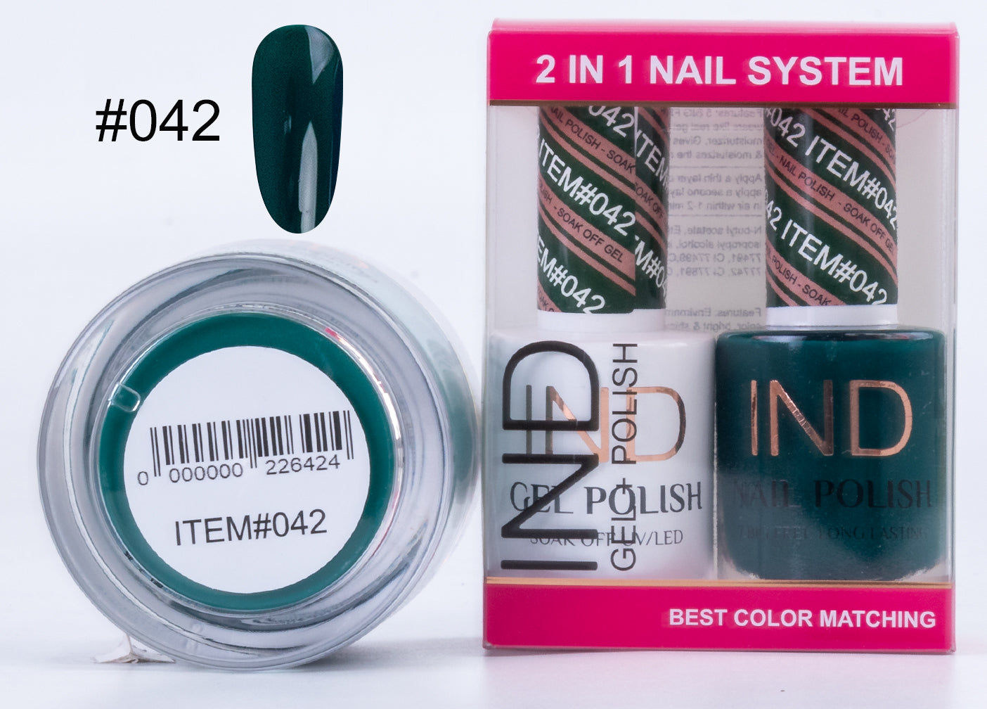 Combo IND 3 TRONG 1 Gel + Sơn mài + Phấn phủ - #42