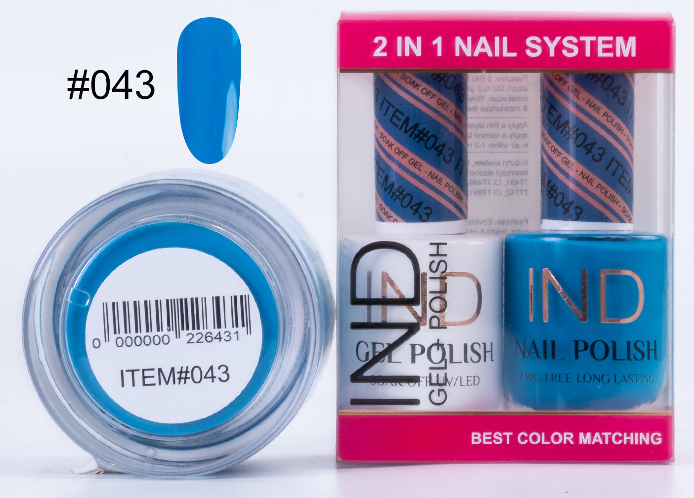 Combo IND 3 TRONG 1 Gel + Sơn mài + Phấn phủ - #43