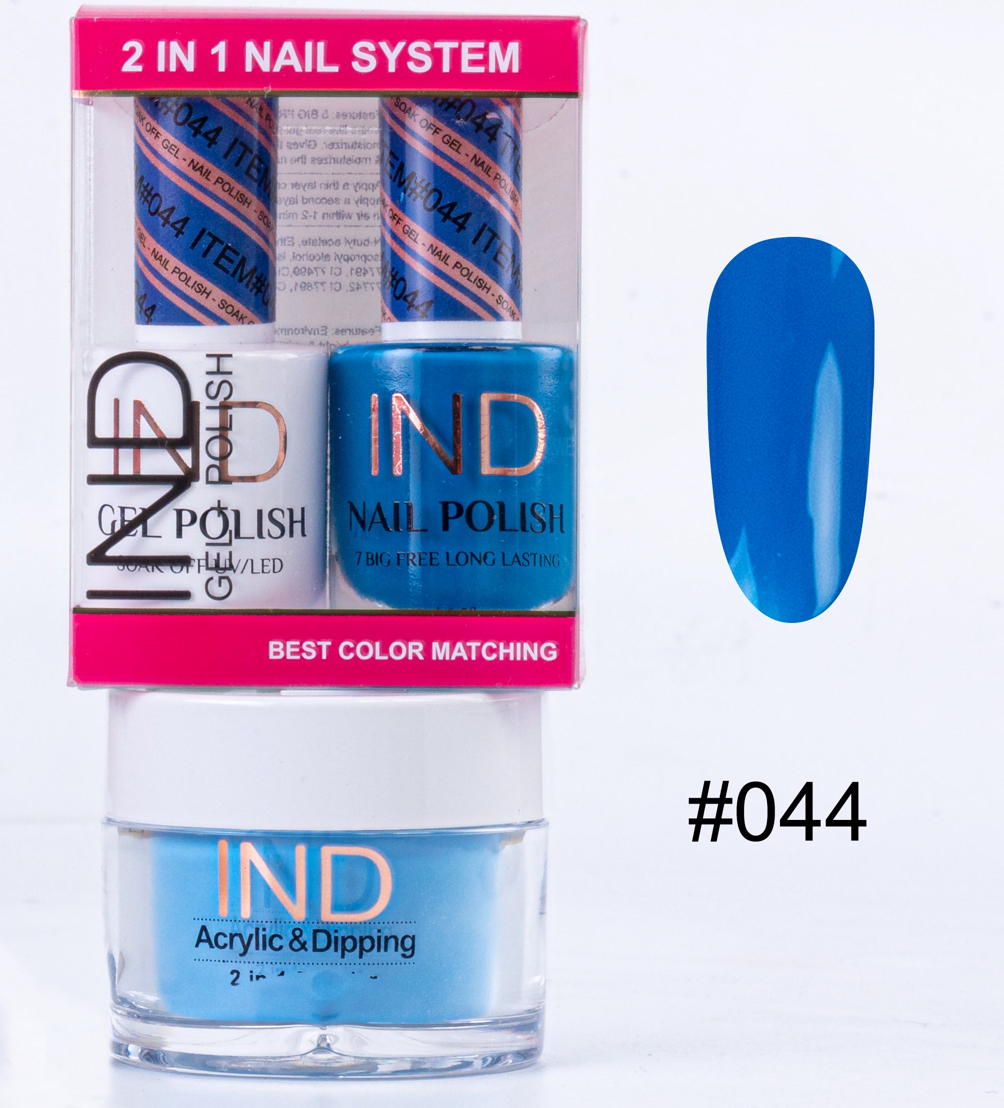 IND 3 IN 1 Combo Gel +Lacquer+dipping powder - #44