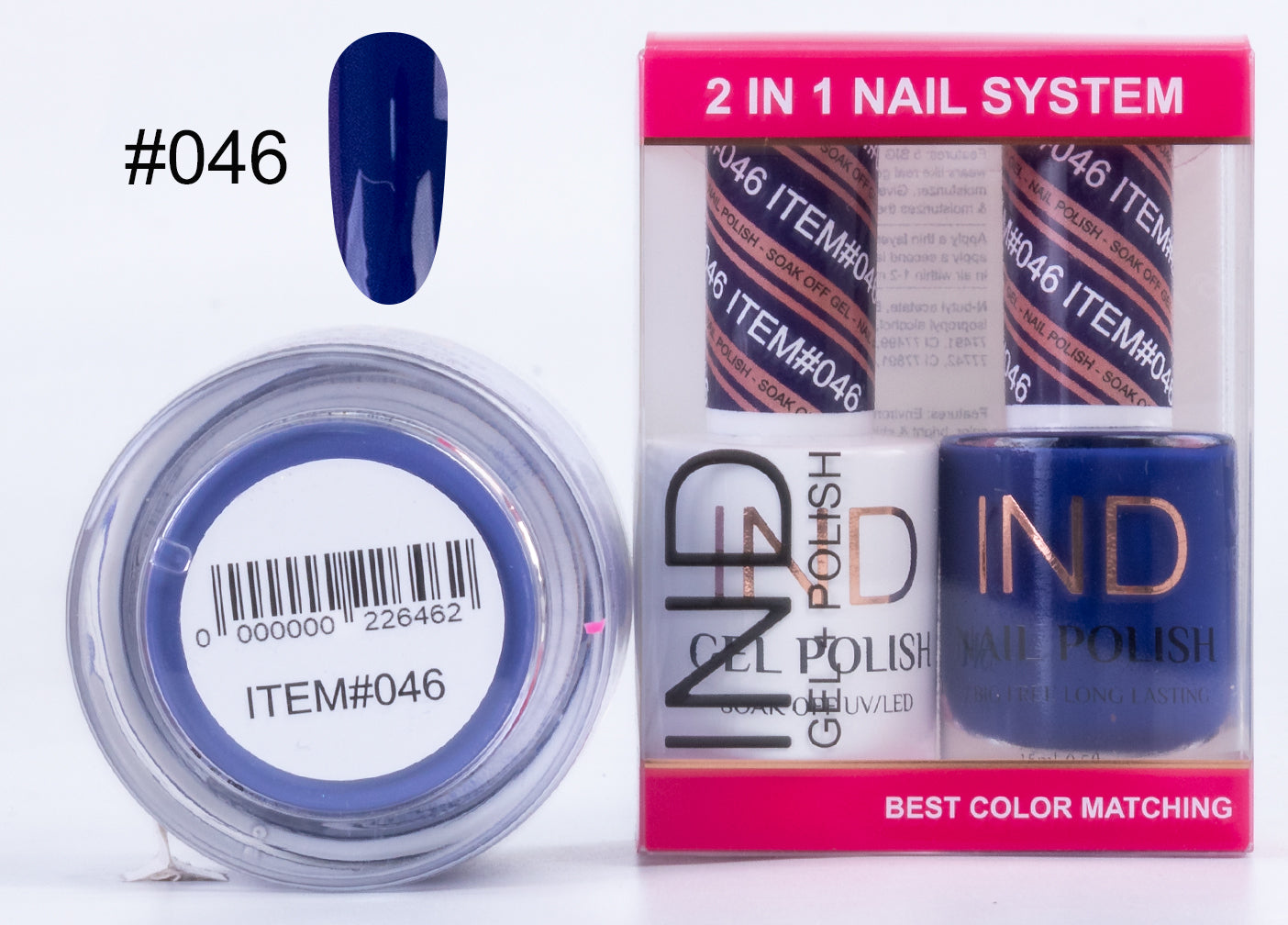 Combo IND 3 TRONG 1 Gel + Sơn mài + Phấn phủ - #46