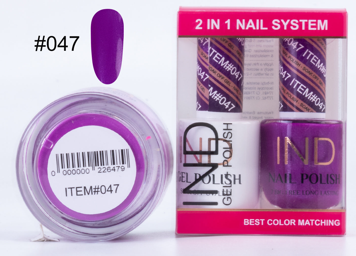 IND 3 IN 1 Combo Gel +Lacquer+dipping powder - #47