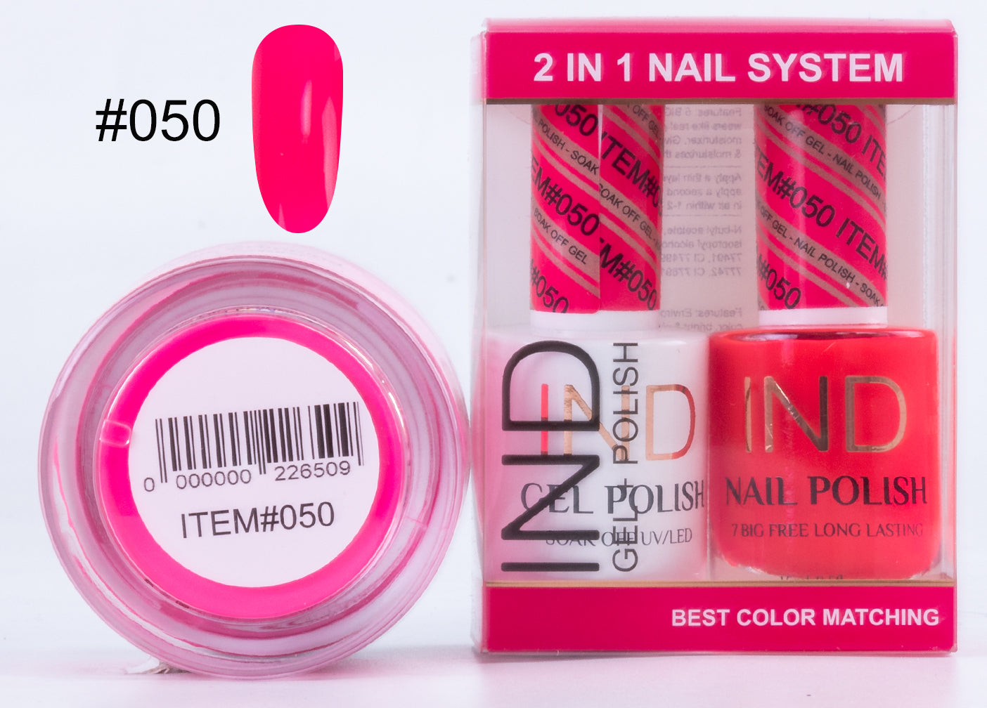 Combo IND 3 TRONG 1 Gel + Sơn mài + Phấn phủ - #50