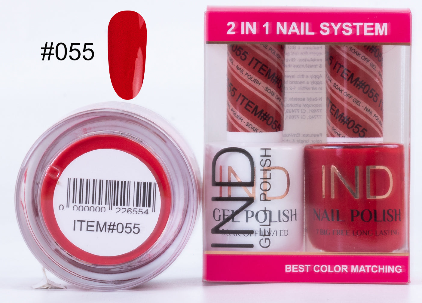 Combo IND 3 TRONG 1 Gel + Sơn mài + Phấn phủ - #55