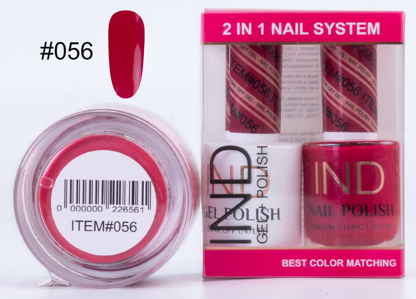 Combo IND 3 TRONG 1 Gel + Sơn mài + Phấn phủ - #56