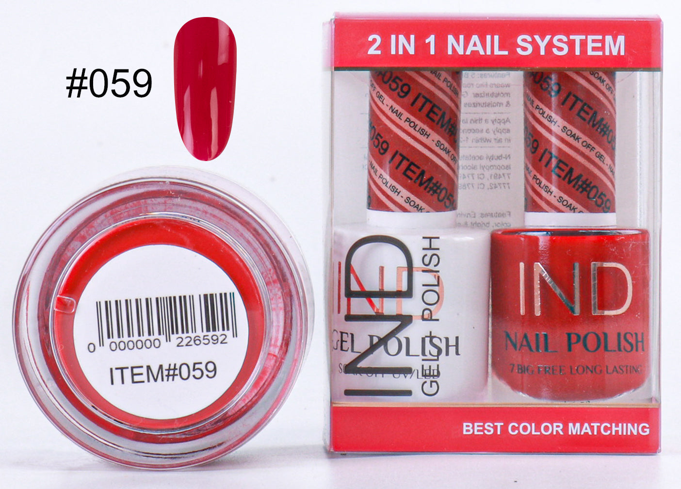 Combo IND 3 IN 1 Gel + Sơn mài + Phấn phủ - #59