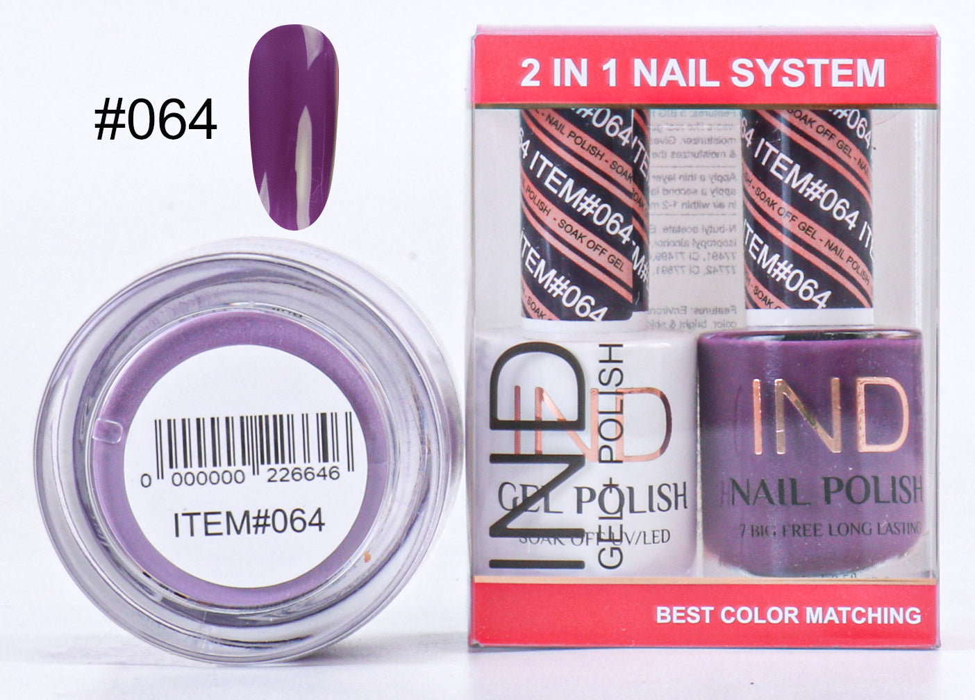 IND 3 IN 1 Combo Gel +Lacquer+dipping powder - #64