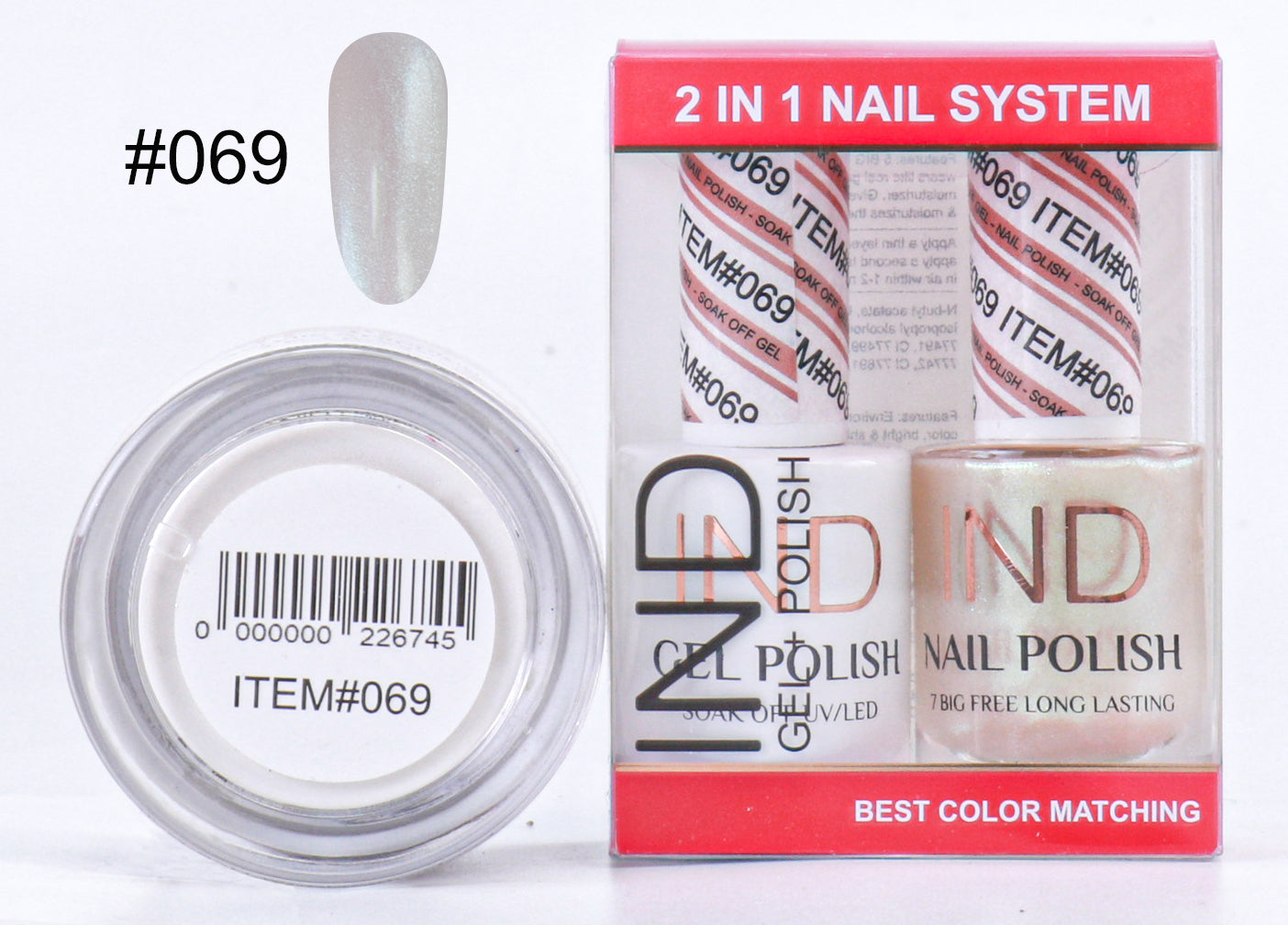 IND Combo 3 TRONG 1 Gel + Sơn mài + Phấn phủ - #69