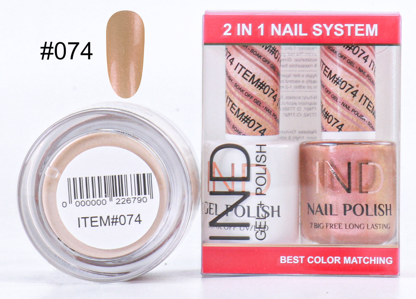 Combo IND 3 TRONG 1 Gel + Sơn mài + Phấn phủ - #74