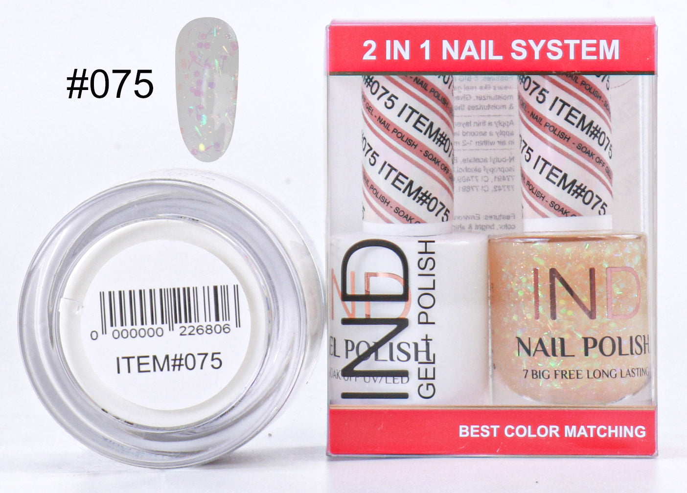 IND Combo 3 TRONG 1 Gel + Sơn mài + Phấn phủ - #75