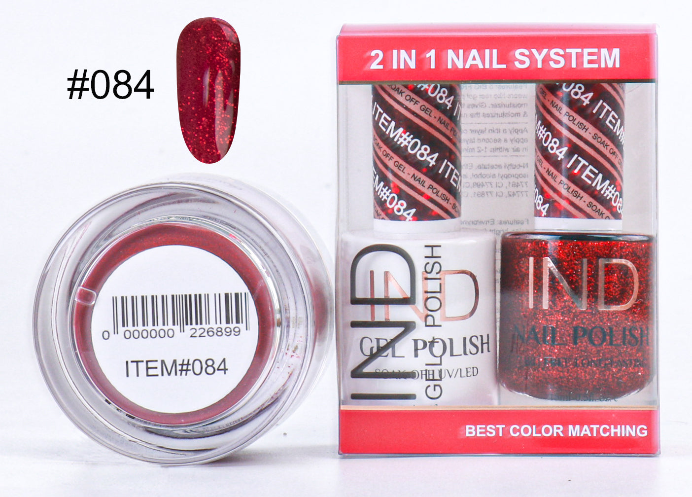 Combo IND 3 TRONG 1 Gel + Sơn mài + Phấn phủ - #84